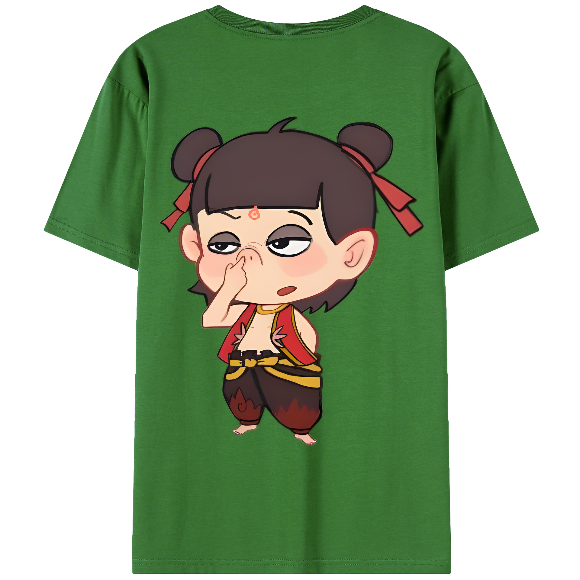 （画像用） Ne Zha 2 ナタ 魔童の大暴れ レディース半袖Tシャツ(バックプリント)